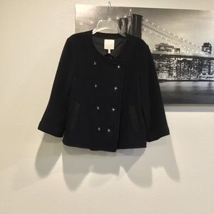 Joie Wool Short Coat Warm Jacket-Black